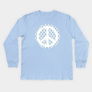 PEACE Sign For Flower Children Kids Long Sleeve T-Shirt